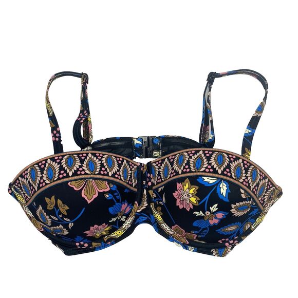 Boden 34D Floral Underwire Bikini Top Bra Adjustable Straps Padded Swimwear - Picture 1 of 16